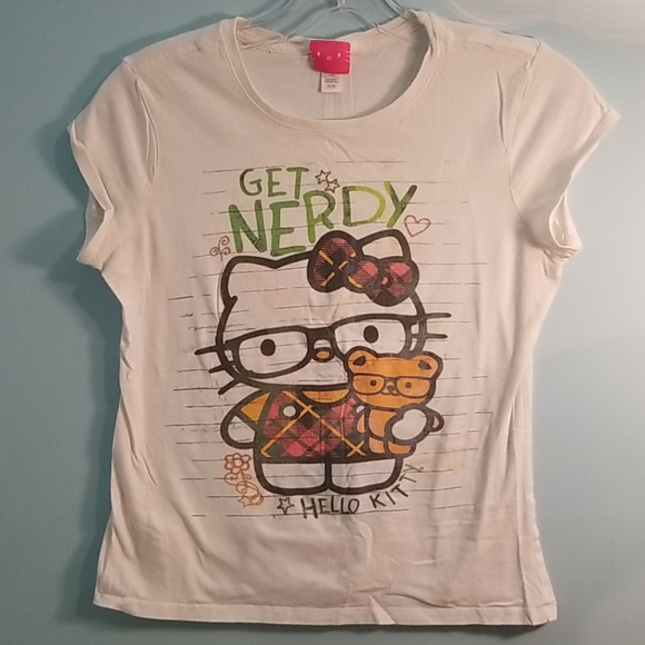 Hello Kitty get nerdy short sleeve shirt XL ❤ - Picture 1 of 5